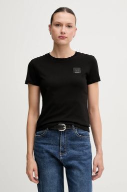 Bavlnené tričko Armani Exchange dámske, čierna farba, XW000831 AF10356