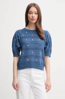 Bavlnený sveter United Colors of Benetton tmavomodrá farba, ľahké, 10C1E10DO