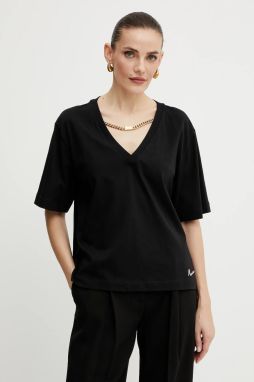 Bavlnené tričko Marciano Guess CHRISSY dámske, čierna farba, 5GGI03 6298A