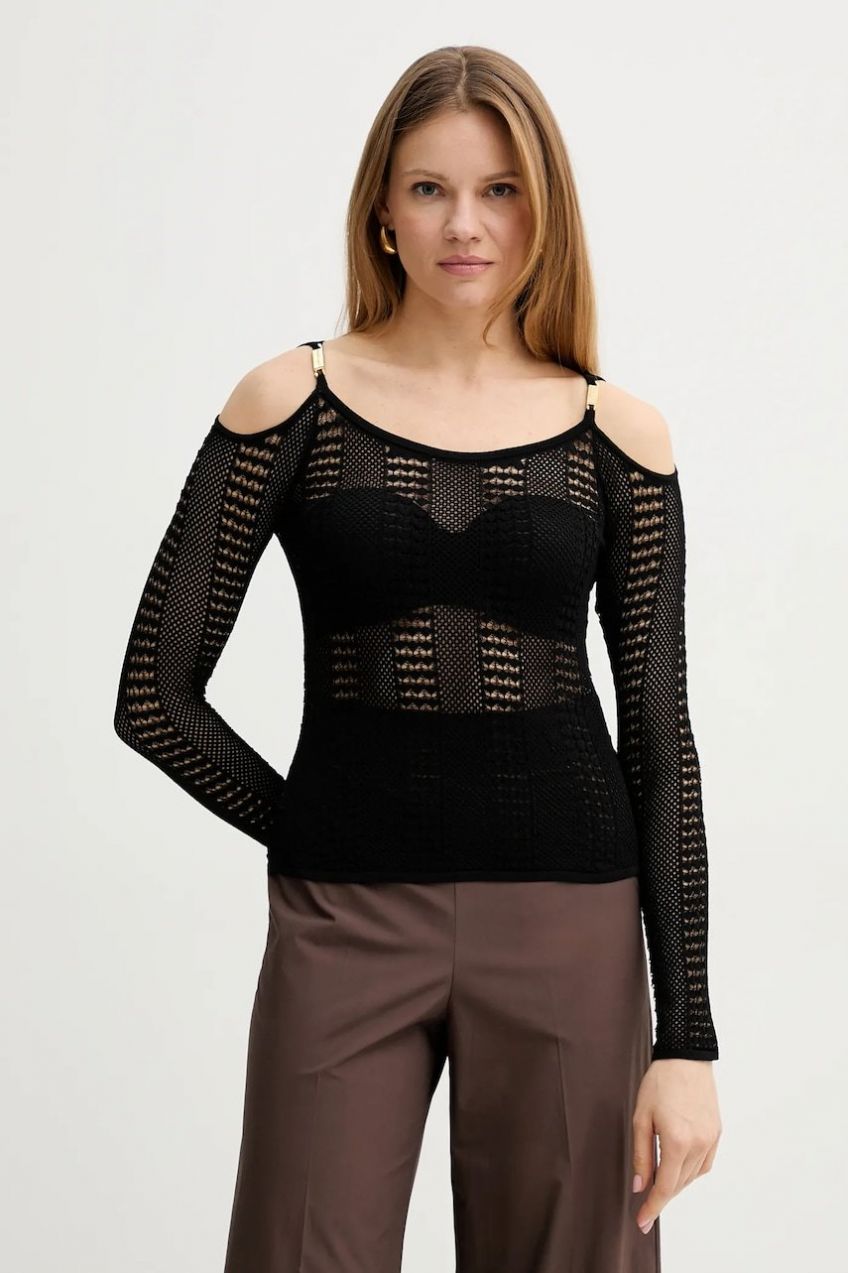 Sveter Marciano Guess EMMA čierna farba, ľahké, 5GGR10 5869Z