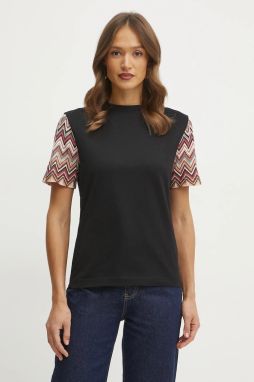 Tričko Missoni dámske, čierna farba, DS25SL01.BJ00N7