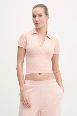 Tričko Guess RHOMBUS dámske, ružová farba, V5RP03 Z3LF0