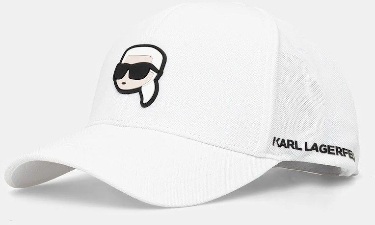 Šiltovka Karl Lagerfeld biela farba, s nášivkou, 552118.805710