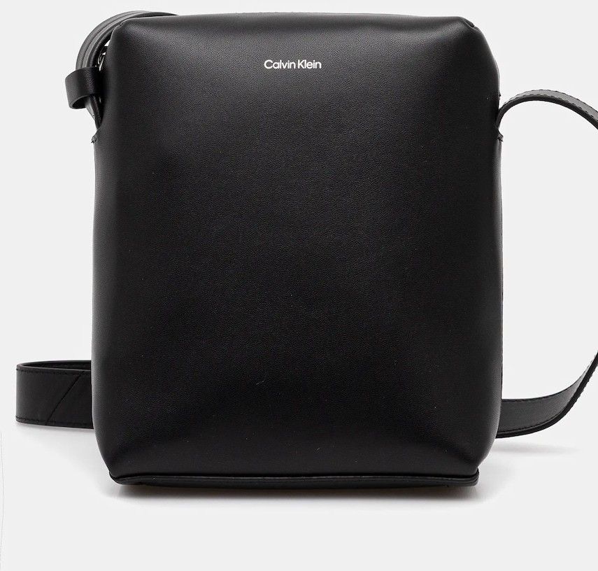 Kožená taška Calvin Klein čierna farba, K50K512887