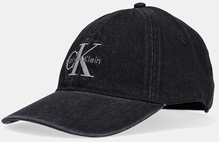 Džínsová šiltovka Calvin Klein Jeans pánska, čierna farba, s nášivkou, LV04G5007G