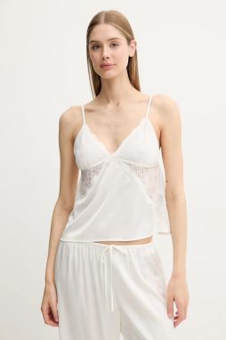 Pyžamový top Abercrombie & Fitch béžová farba, čipkovaný, KI146-5050