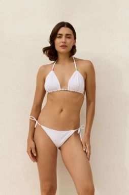 Dvojdielne plavky Praia Beachwear biela farba, mäkké košíky, BB.CANDYSUGAR