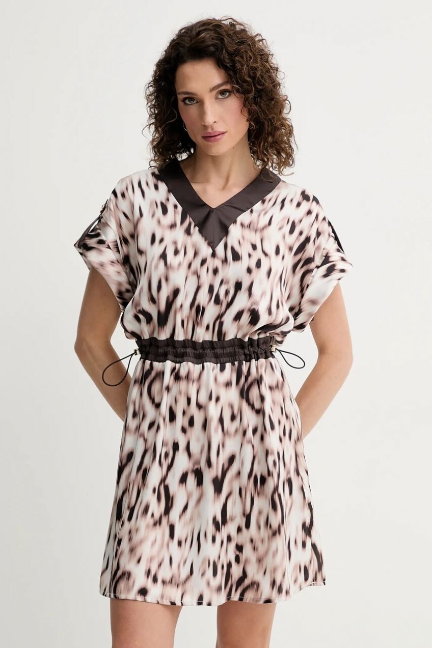 Šaty Liu Jo hnedá farba, mini, oversize, TA5194 TS964