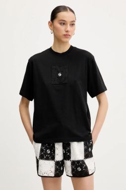 Bavlnené tričko Karl Lagerfeld Jeans dámske, čierna farba, A2W17096