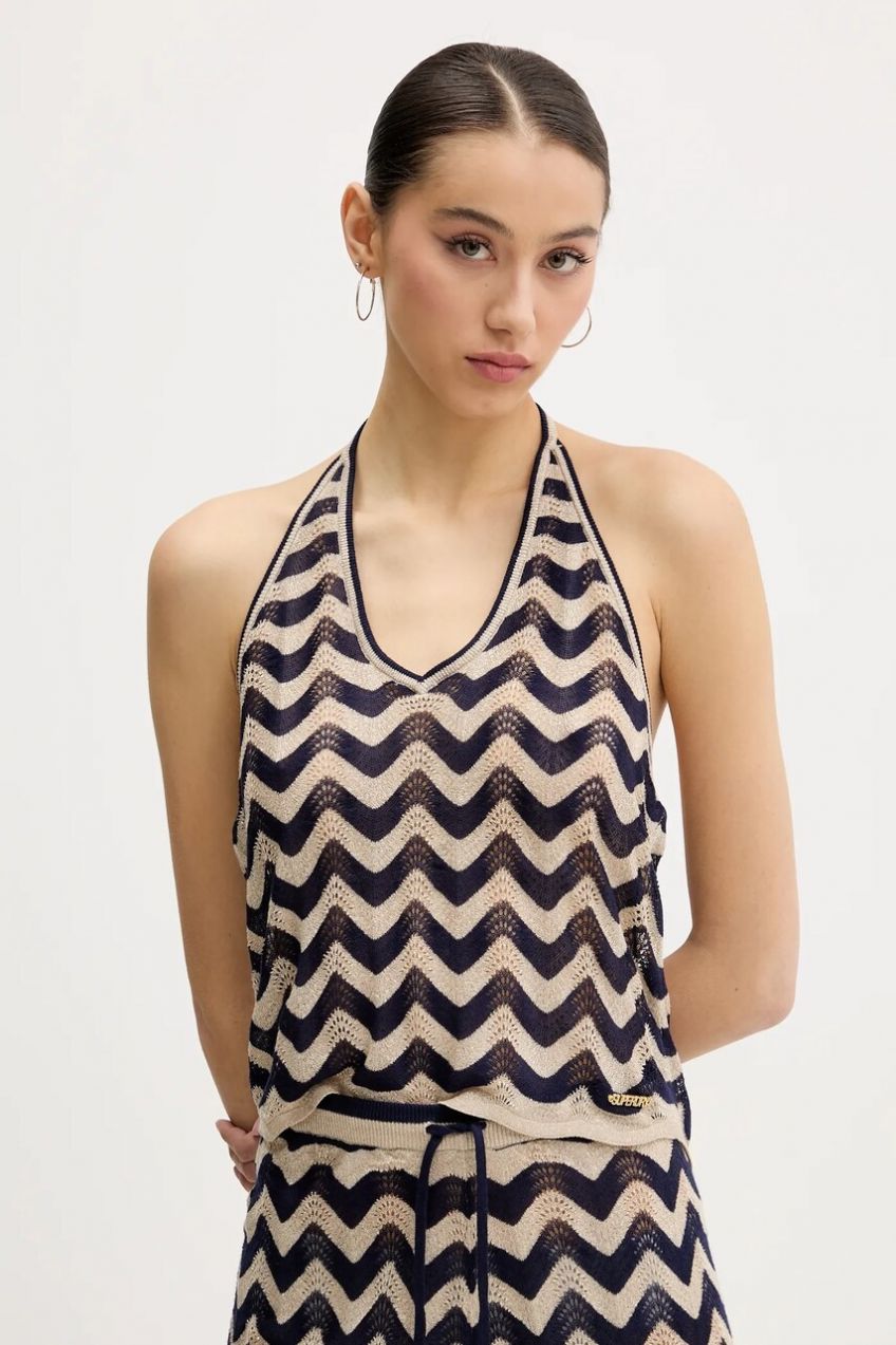 Top Superdry tmavomodrá farba, W6012004A-F4Y