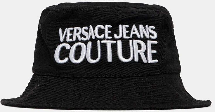 Bavlnený klobúk Versace Jeans Couture čierna farba, bavlnené, 78HAZK04 ZG365