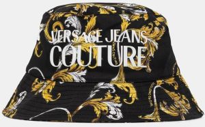 Bavlnený klobúk Versace Jeans Couture čierna farba, bavlnené, 78GAZK06 ZG364