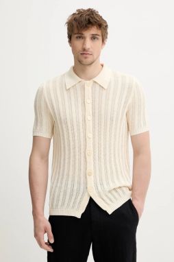 Bavlnená košeľa BARENA VENEZIA Camicia Mola béžová farba, regular, s klasickým golierom, KNU5115.2741