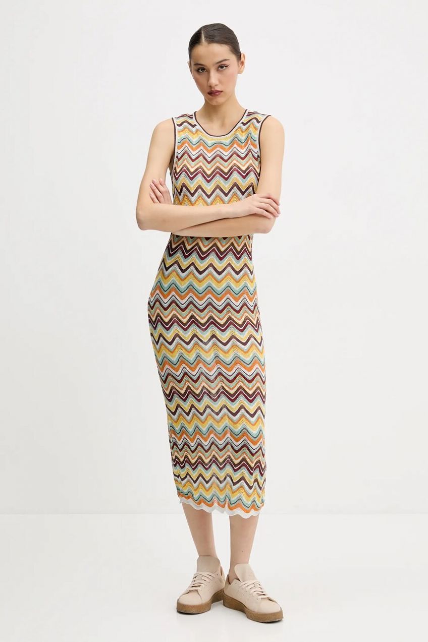 Šaty Superdry viac farieb, midi, priliehavé, W8011848A-F4W