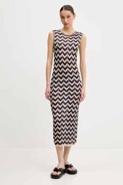 Šaty Superdry tmavomodrá farba, midi, priliehavé, W8011848A-F4Y