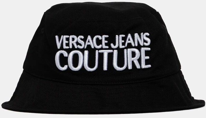 Bavlnený klobúk Versace Jeans Couture čierna farba, bavlnené, 78GAZK04 ZG365