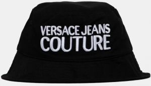 Bavlnený klobúk Versace Jeans Couture čierna farba, bavlnené, 78GAZK04 ZG365