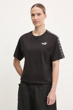 Bavlnené tričko Puma dámske, čierna farba, 685009