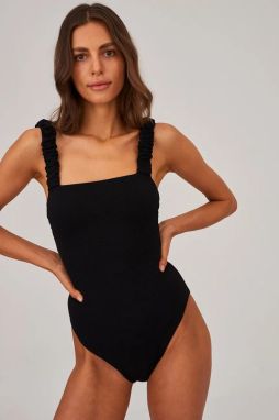 Jednodielne plavky Undress Code Wild Cat Swimsuit Plain čierna farba, mäkké košíky, 791
