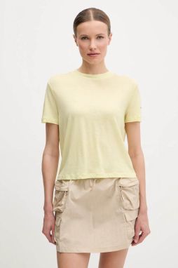 Športové tričko Merino 150 Tech Lite žltá farba, IB0A56Y20AB1