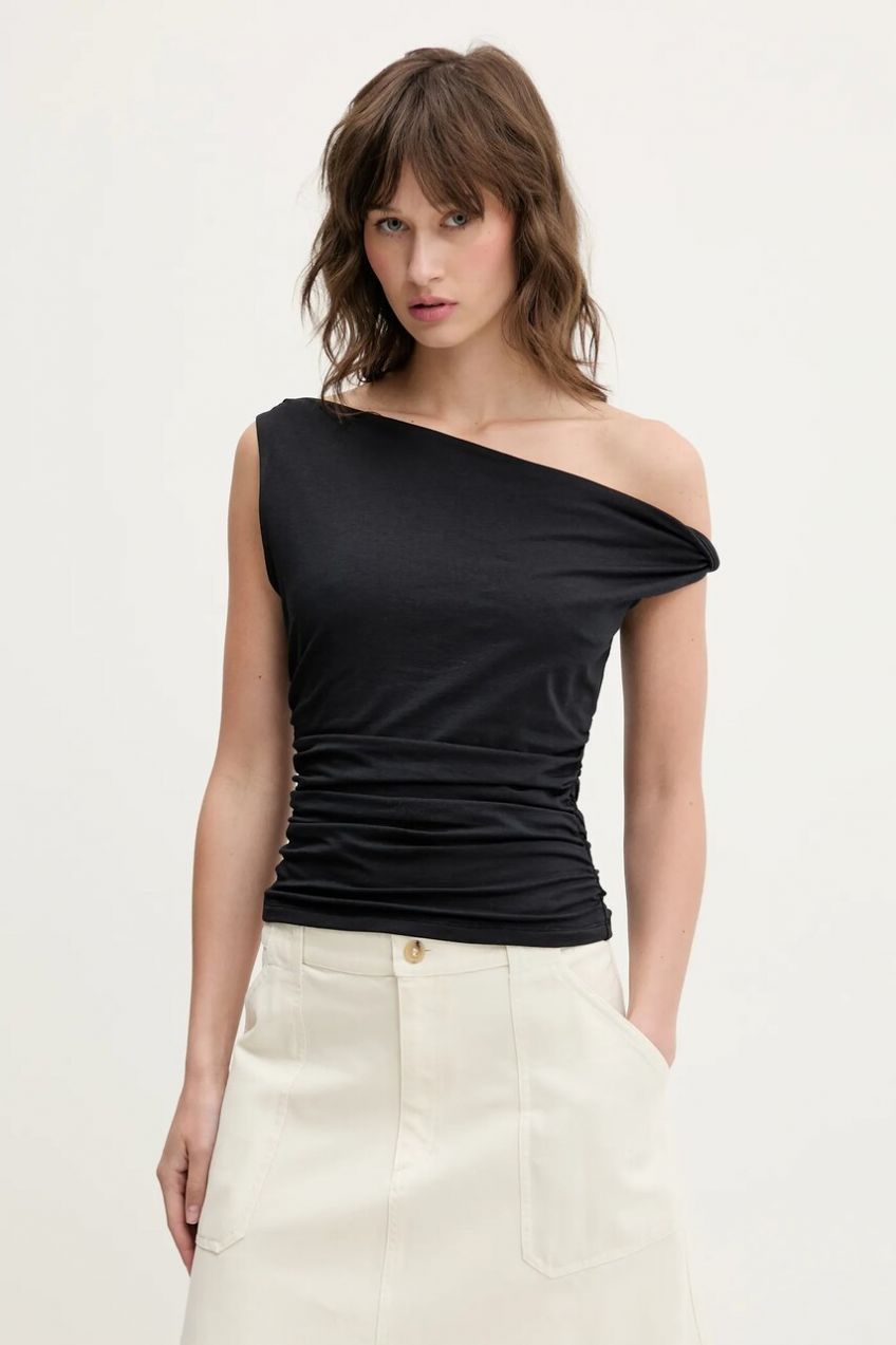 Top Abercrombie & Fitch čierna farba, KI139-5587