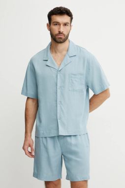 Pyžamová košeľa Calvin Klein Underwear jednofarebná, LV00NM2886