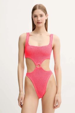 Jednodielne plavky PARAMIDONNA Olivia oranžová farba, mäkké košíky, SS25SOC