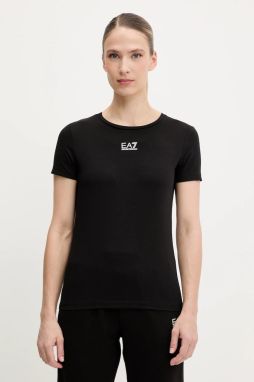 Tričko EA7 Emporio Armani dámske, čierna farba, AF12115.7W000072