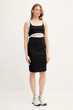 Šaty Liu Jo čierna farba, mini, priliehavé, VA5180.J4822