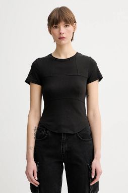 Bavlnené tričko G-Star Raw dámske, čierna farba, D26072-D601