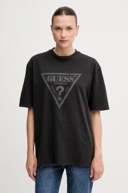 Bavlnené tričko Guess Originals dámske, čierna farba, M5GI10 K8FQ4