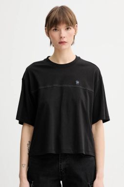 Bavlnené tričko G-Star Raw dámske, čierna farba, D26134-336