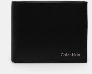Kožená peňaženka Calvin Klein čierna farba, LV04D1103G