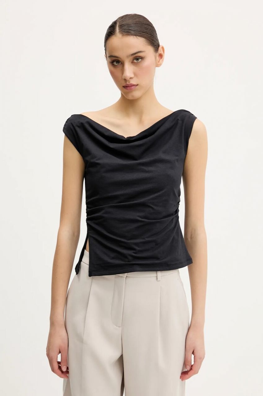 Top Abercrombie & Fitch čierna farba, KI139-5576