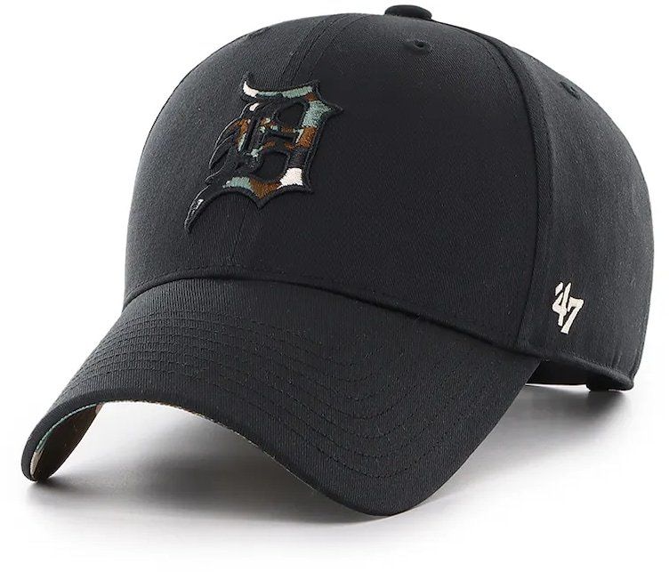 Bavlnená šiltovka 47 brand MLB Detroit Tigers čierna farba, s nášivkou, B-DGTSM09CTP-BK
