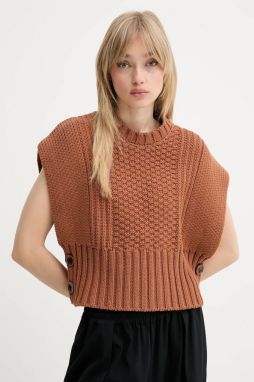 Vesta Sessun dámska, hnedá farba, teplé, 25209026