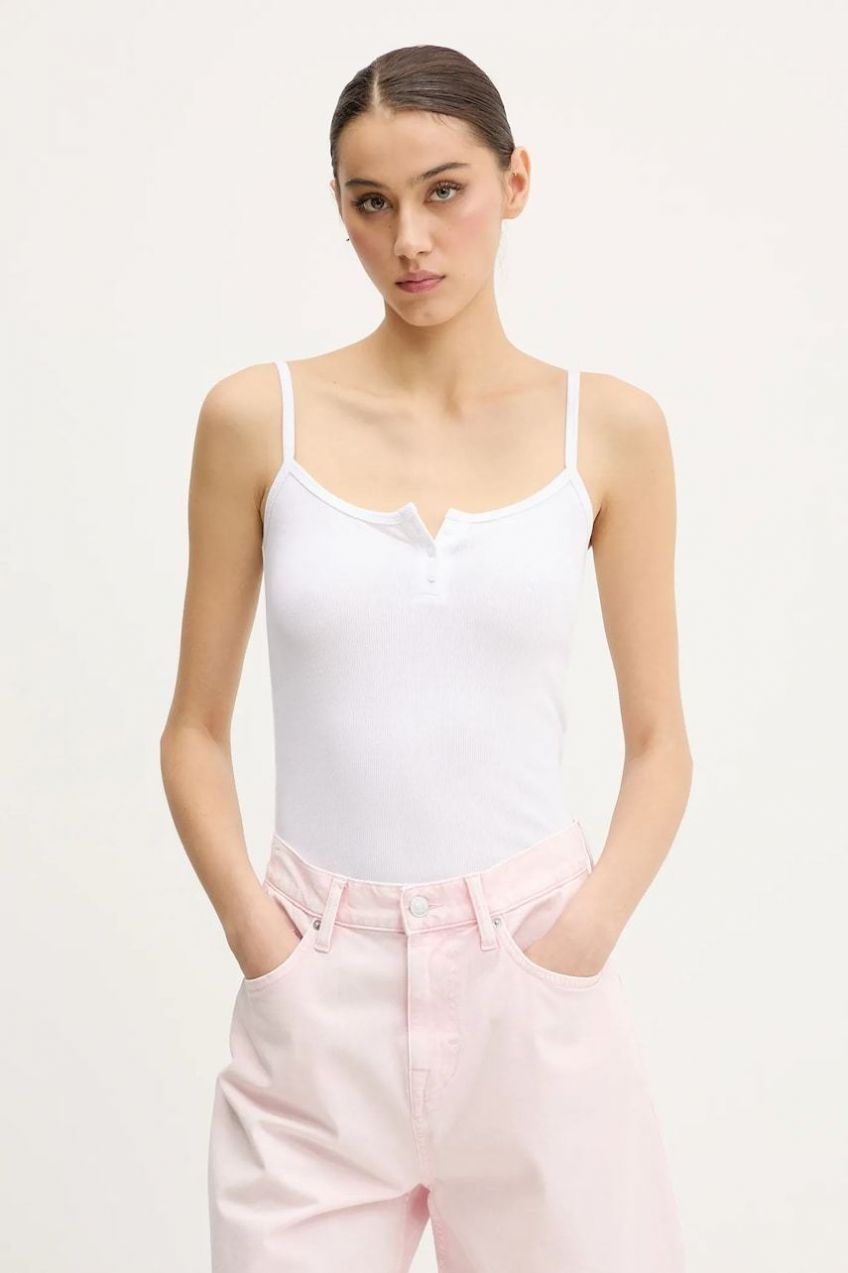 Top Hollister Co. biela farba, KI339-5082