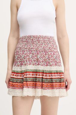 Sukňa Superdry ružová farba, mini, áčkový strih, W7210348A-F4C