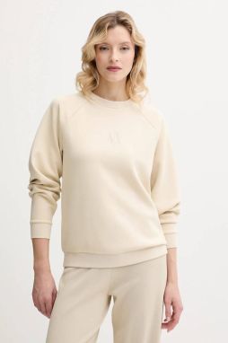 Mikina Armani Exchange béžová farba, s nášivkou, XW000826 AF13397