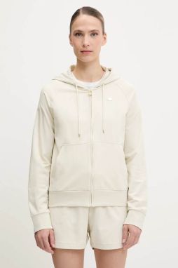 Mikina EA7 Emporio Armani béžová farba, s kapucňou, jednofarebná, AF13135.7W000078