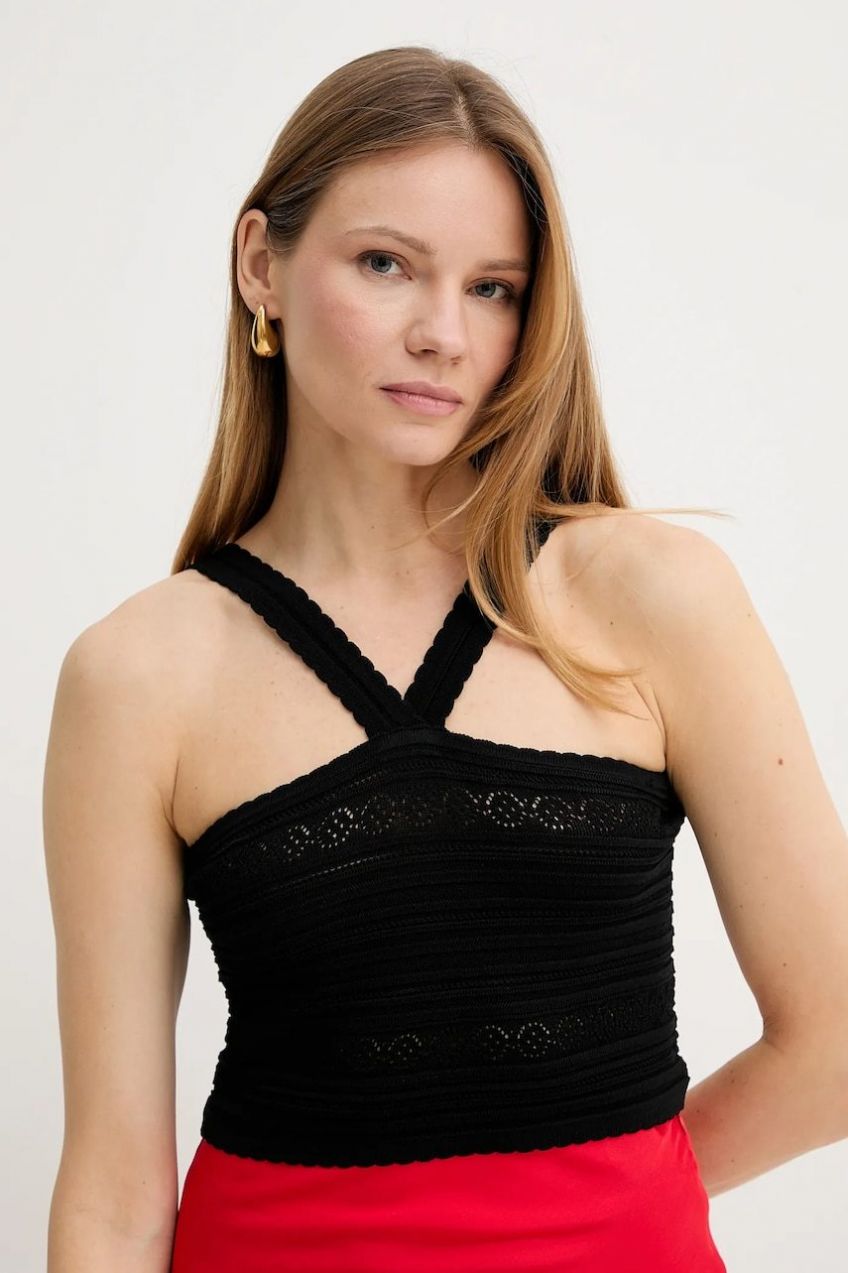 Top Twinset čierna farba, 251TT3102