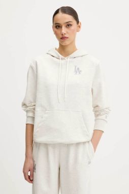 Mikina New Era šedá farba, s kapucňou, melanžová, 60596479