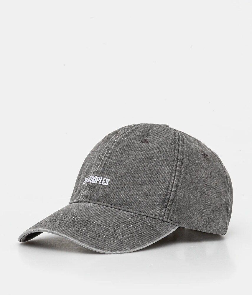Bavlnená šiltovka The Kooples šedá farba, jednofarebná, AMHA30013K