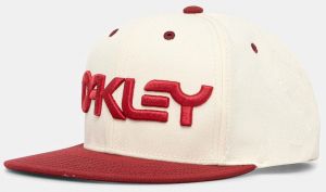 Šiltovka Oakley béžová farba, s nášivkou, FOS901496