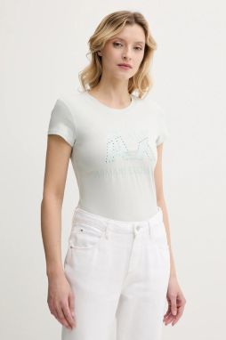 Tričko Armani Exchange dámske, tyrkysová farba, 8NYT86 Y8C7Z