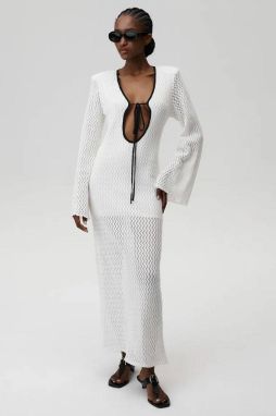 Bavlnené šaty Undress Code Venice Dress biela farba, maxi, priliehavé, 902