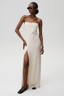 Šaty Undress Code Careless Dress béžová farba, maxi, rovný strih, 909