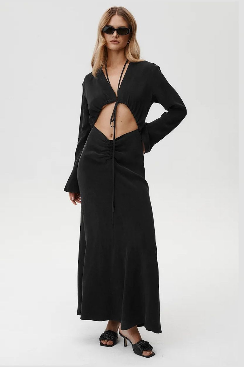 Šaty Undress Code Lilith Dress čierna farba, midi, áčkový strih, 881