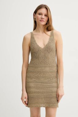 Šaty Twinset zelená farba, mini, priliehavé, 251TT3198