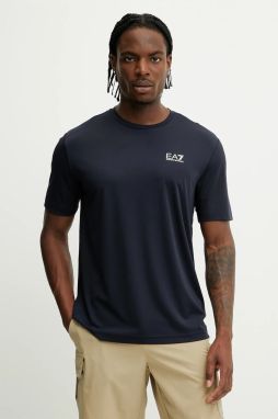 Tričko EA7 Emporio Armani pánske, tmavomodrá farba, jednofarebná, AF13530.7M000179